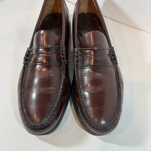 Men’s Dexter Brown Leather Slip-On Loafers with Moccasin Stitching